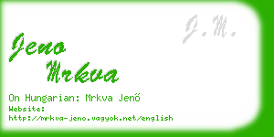 jeno mrkva business card