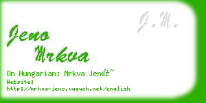 jeno mrkva business card